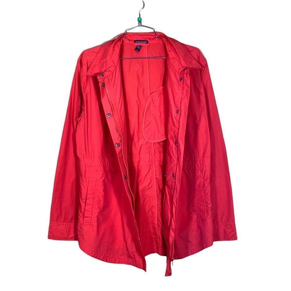 Eileen Fisher Weather Resistant Coral Windbreaker Size L - Picture 2 of 6